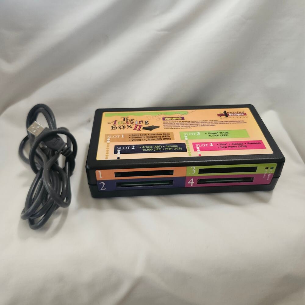 Amazing Designs Embroidery Solutions, The Amazing Box 2 4 Slots w USB  B36